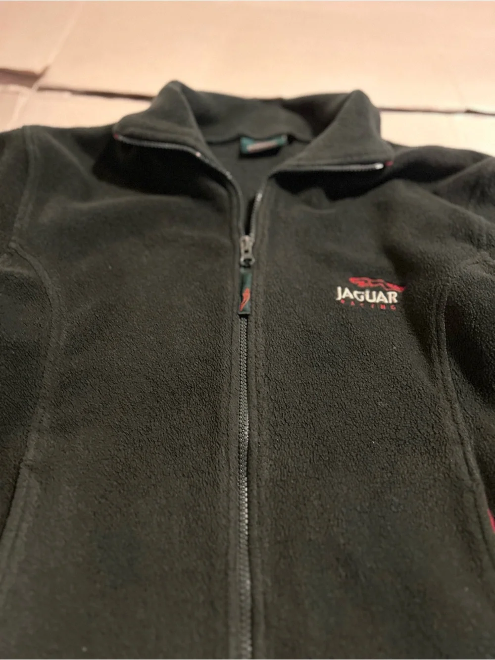 Jaguar Racing Fleece Jacket Y2K Men’s M British Green Full Zip Motorsport F1